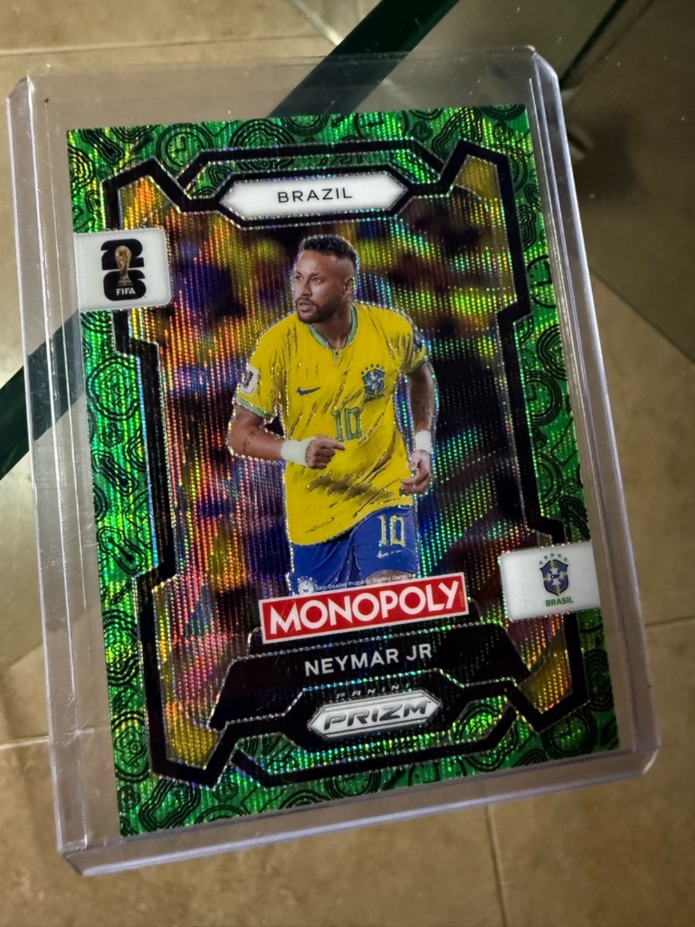 Neymar Jr. 2026 Panini Monopoly FIFA World Cup Prizm Green Wave